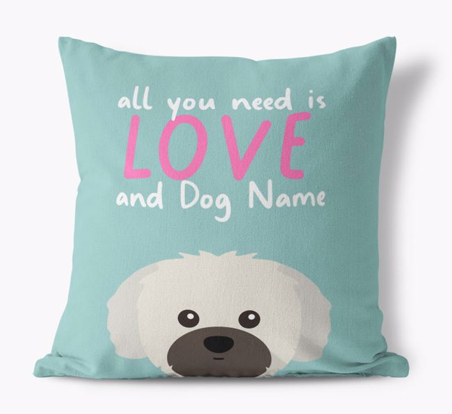 All You Need Is Love: Personalised {breedFullName} Canvas Cushion